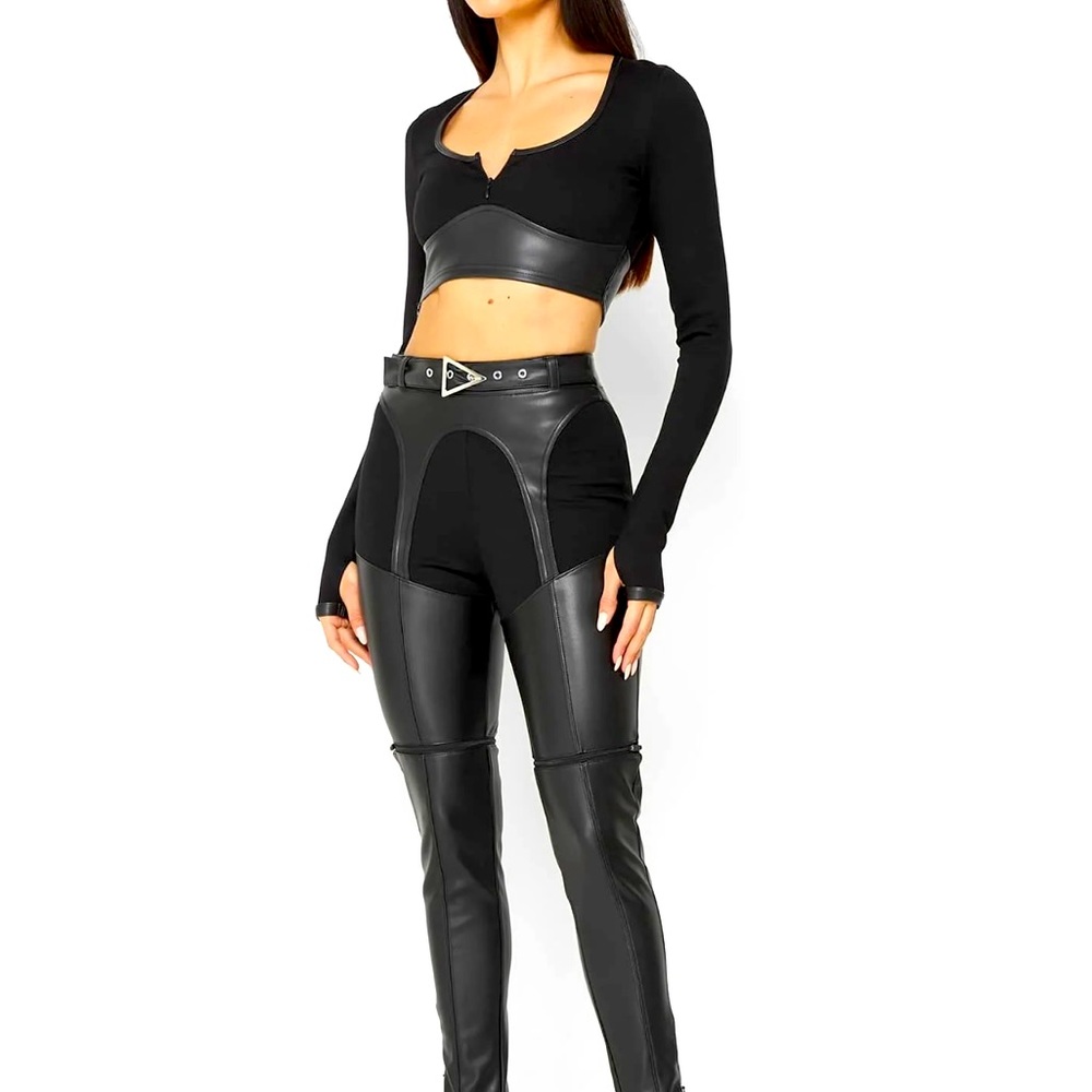 Maniere De Voir leather pants